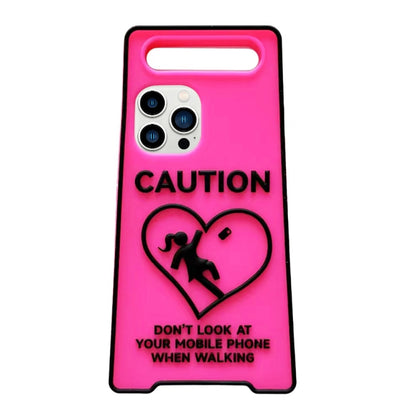 Warning Signs Noctilucent Silicone Phone Case