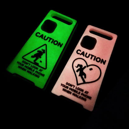 Warning Signs Noctilucent Silicone Phone Case