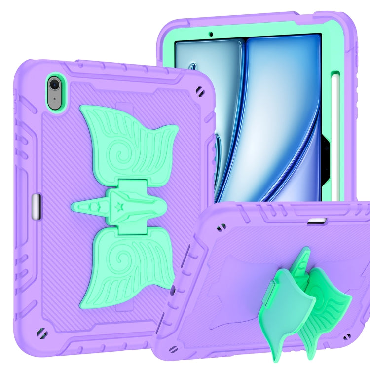 Kickstand PC Hybrid Silicone Tablet Case with Strap, For iPad Air 11 2026 / 2025 / 2024, For iPad Pro 11 2025 / 2024