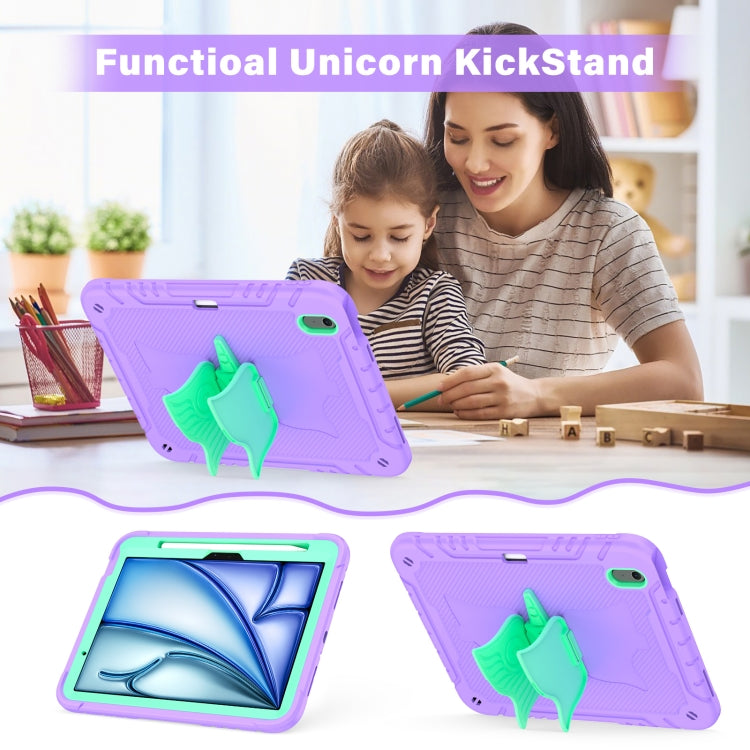 Kickstand PC Hybrid Silicone Tablet Case with Strap, For iPad Air 11 2026 / 2025 / 2024, For iPad Pro 11 2025 / 2024