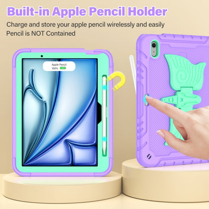 Kickstand PC Hybrid Silicone Tablet Case with Strap, For iPad Air 11 2026 / 2025 / 2024, For iPad Pro 11 2025 / 2024
