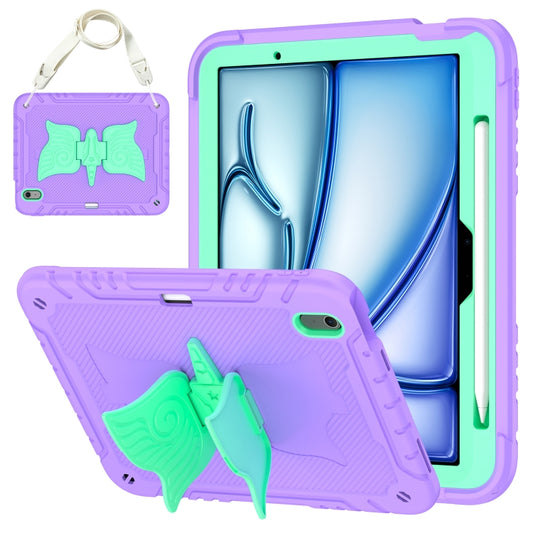 Kickstand PC Hybrid Silicone Tablet Case with Strap, For iPad Air 11 2026 / 2025 / 2024, For iPad Pro 11 2025 / 2024