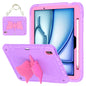 Kickstand PC Hybrid Silicone Tablet Case with Strap, For iPad Pro 11 2025 / 2024, For iPad Air 11 2025 / 2024