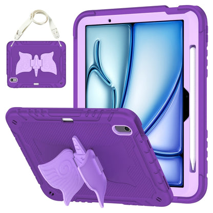 Kickstand PC Hybrid Silicone Tablet Case with Strap, For iPad Air 11 2026 / 2025 / 2024, For iPad Pro 11 2025 / 2024