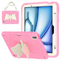 Kickstand PC Hybrid Silicone Tablet Case with Strap, For iPad Air 11 2026 / 2025 / 2024, For iPad Pro 11 2025 / 2024