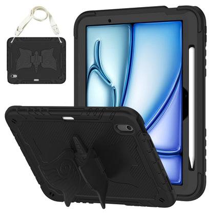 Kickstand PC Hybrid Silicone Tablet Case with Strap, For iPad Air 11 2026 / 2025 / 2024, For iPad Pro 11 2025 / 2024
