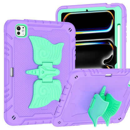 Kickstand PC Hybrid Silicone Tablet Case with Strap, For iPad Pro 11 2025 / 2024, For iPad Air 11 2025 / 2024