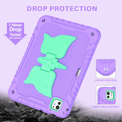 Kickstand PC Hybrid Silicone Tablet Case with Strap, For iPad Pro 11 2025 / 2024, For iPad Air 11 2025 / 2024