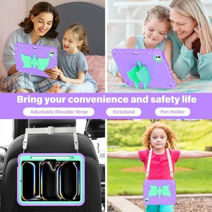 Kickstand PC Hybrid Silicone Tablet Case with Strap, For iPad Pro 11 2025 / 2024, For iPad Air 11 2025 / 2024