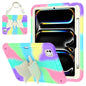 Kickstand PC Hybrid Silicone Tablet Case with Strap, For iPad Air 11 2026 / 2025 / 2024, For iPad Pro 11 2025 / 2024