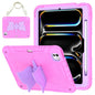 Kickstand PC Hybrid Silicone Tablet Case with Strap, For iPad Air 11 2026 / 2025 / 2024, For iPad Pro 11 2025 / 2024