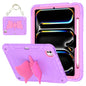 Kickstand PC Hybrid Silicone Tablet Case with Strap, For iPad Air 11 2026 / 2025 / 2024, For iPad Pro 11 2025 / 2024