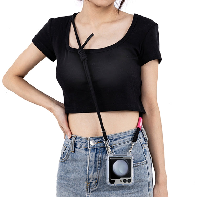 GKK Airbag Hinge Full Coverage Phone Case with Crossbody Rope, For Samsung Galaxy Z Flip6 / Flip7 FE, For Samsung Galaxy Z Flip5, For Samsung Galaxy Z Flip4, For Samsung Galaxy Z Flip3