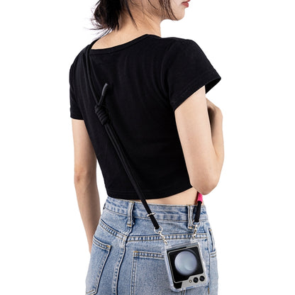 GKK Airbag Hinge Full Coverage Phone Case with Crossbody Rope, For Samsung Galaxy Z Flip6 / Flip7 FE, For Samsung Galaxy Z Flip5, For Samsung Galaxy Z Flip4, For Samsung Galaxy Z Flip3