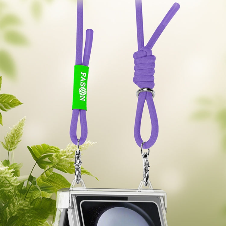 GKK Airbag Hinge Full Coverage Phone Case with Crossbody Rope, For Samsung Galaxy Z Flip6 / Flip7 FE, For Samsung Galaxy Z Flip5, For Samsung Galaxy Z Flip4, For Samsung Galaxy Z Flip3