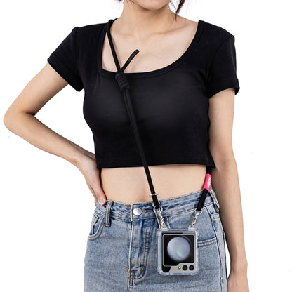 GKK Airbag Hinge Full Coverage Phone Case with Crossbody Rope, For Samsung Galaxy Z Flip5, For Samsung Galaxy Z Flip4, For Samsung Galaxy Z Flip3