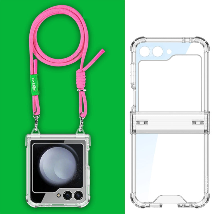 GKK Airbag Hinge Full Coverage Phone Case with Crossbody Rope, For Samsung Galaxy Z Flip5, For Samsung Galaxy Z Flip3