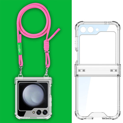 GKK Airbag Hinge Full Coverage Phone Case with Crossbody Rope, For Samsung Galaxy Z Flip5, For Samsung Galaxy Z Flip3
