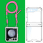 GKK Airbag Hinge Full Coverage Phone Case with Crossbody Rope, For Samsung Galaxy Z Flip5, For Samsung Galaxy Z Flip3