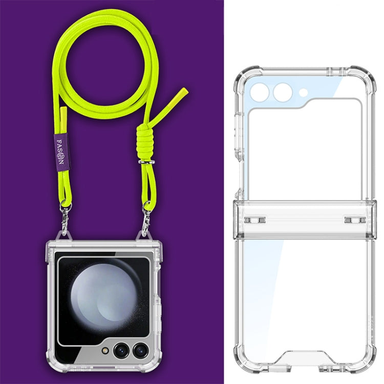GKK Airbag Hinge Full Coverage Phone Case with Crossbody Rope, For Samsung Galaxy Z Flip5, For Samsung Galaxy Z Flip3
