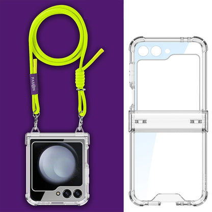 GKK Airbag Hinge Full Coverage Phone Case with Crossbody Rope, For Samsung Galaxy Z Flip5, For Samsung Galaxy Z Flip3