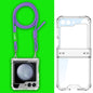 GKK Airbag Hinge Full Coverage Phone Case with Crossbody Rope, For Samsung Galaxy Z Flip5, For Samsung Galaxy Z Flip3