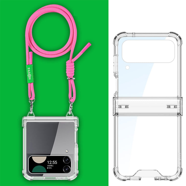 GKK Airbag Hinge Full Coverage Phone Case with Crossbody Rope, For Samsung Galaxy Z Flip6 / Flip7 FE, For Samsung Galaxy Z Flip5, For Samsung Galaxy Z Flip4, For Samsung Galaxy Z Flip3