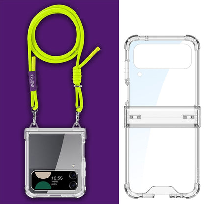 GKK Airbag Hinge Full Coverage Phone Case with Crossbody Rope, For Samsung Galaxy Z Flip5, For Samsung Galaxy Z Flip3