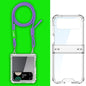 GKK Airbag Hinge Full Coverage Phone Case with Crossbody Rope, For Samsung Galaxy Z Flip5, For Samsung Galaxy Z Flip3