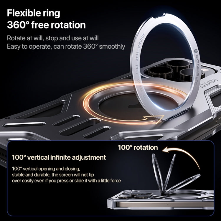 Aluminum Alloy Borderless MagSafe Rotating Holder Phone Case