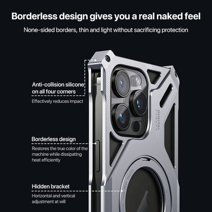 Aluminum Alloy Borderless MagSafe Rotating Holder Phone Case