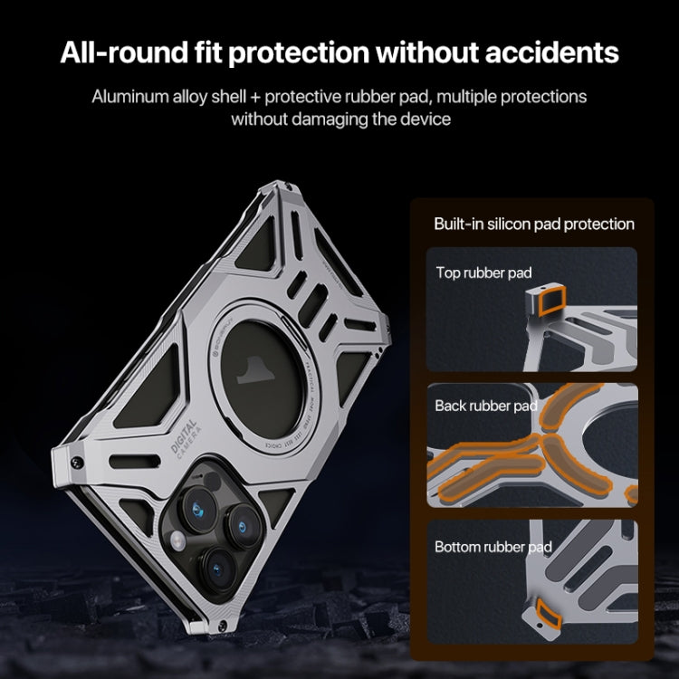 Aluminum Alloy Borderless MagSafe Rotating Holder Phone Case