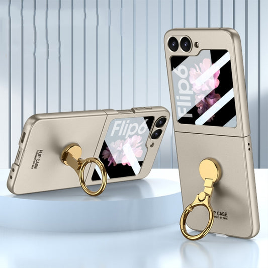 GKK Integrated Ultra-thin Triaxial Ring Holder PC Phone Case, For Samsung Galaxy Z Flip6 / Flip7 FE