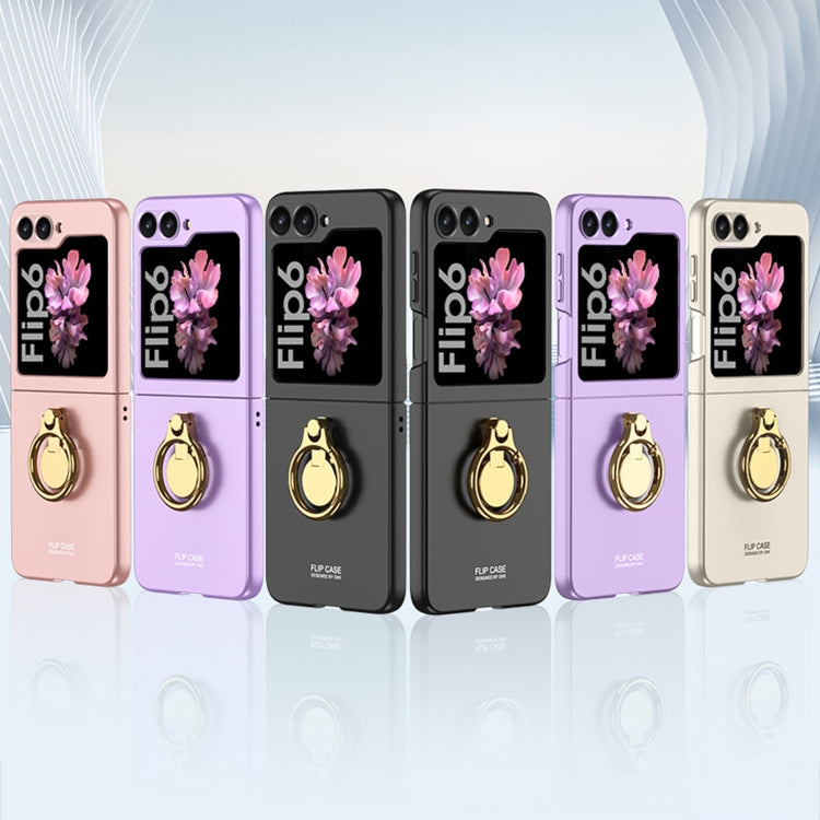 GKK Integrated Ultra-thin Triaxial Ring Holder PC Phone Case, For Samsung Galaxy Z Flip6 / Flip7 FE