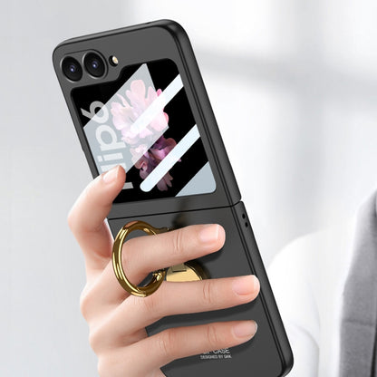 GKK Integrated Ultra-thin Triaxial Ring Holder PC Phone Case, For Samsung Galaxy Z Flip6 / Flip7 FE