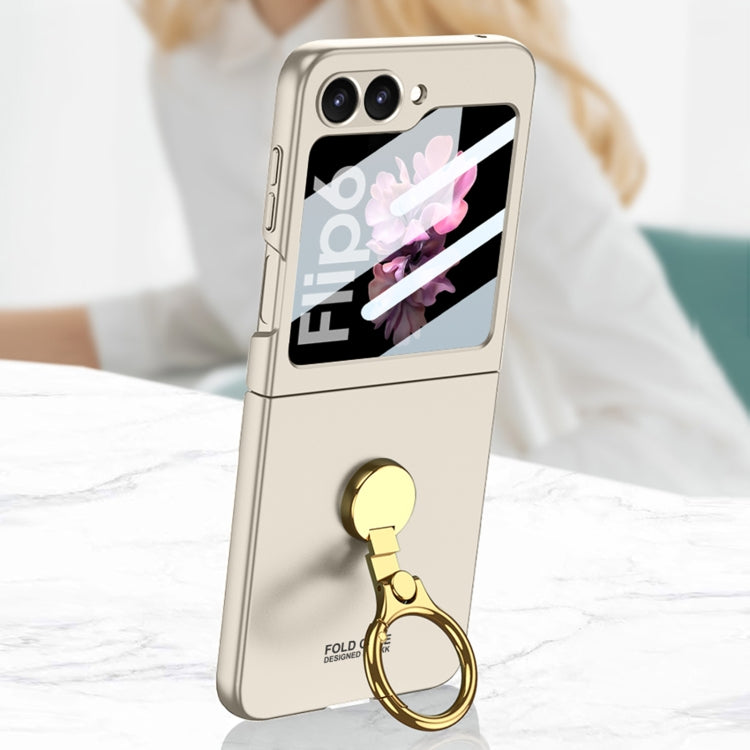 GKK Integrated Ultra-thin Triaxial Ring Holder PC Phone Case, For Samsung Galaxy Z Flip6 / Flip7 FE