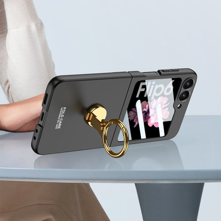 GKK Integrated Ultra-thin Triaxial Ring Holder PC Phone Case, For Samsung Galaxy Z Flip6 / Flip7 FE