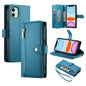 Nine Card-slot Zipper Wallet Bag Leather Phone Case, For iPhone 11 Pro Max, For iPhone 11, For iPhone 11 Pro