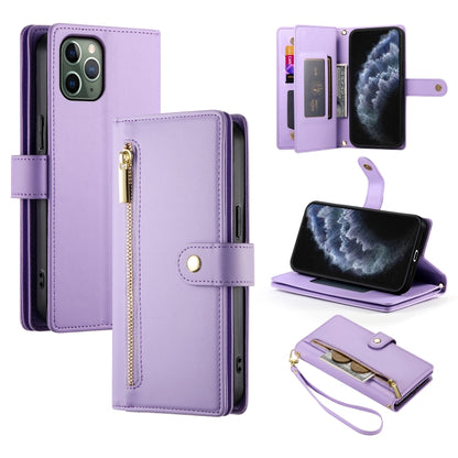 Nine Card-slot Zipper Wallet Bag Leather Phone Case, For iPhone 11 Pro Max, For iPhone 11, For iPhone 11 Pro