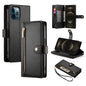 Nine Card-slot Zipper Wallet Bag Leather Phone Case, For iPhone 13 mini, For iPhone 12 / 12 Pro, For iPhone 12 Pro Max, For iPhone 12 mini