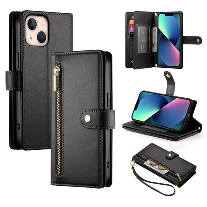 Nine Card-slot Zipper Wallet Bag Leather Phone Case, For iPhone 13 mini, For iPhone 12 / 12 Pro, For iPhone 12 Pro Max, For iPhone 12 mini