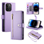 Nine Card-slot Zipper Wallet Bag Leather Phone Case, For iPhone 15, For iPhone 14 Plus, For iPhone 14, For iPhone 14 Pro