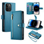 Nine Card-slot Zipper Wallet Bag Leather Phone Case, For iPhone 15, For iPhone 14 Plus, For iPhone 14, For iPhone 14 Pro