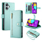 Nine Card-slot Zipper Wallet Bag Leather Phone Case, For iPhone 16e, For iPhone 16 Pro Max, For iPhone 16 Pro, For iPhone 16 Plus