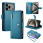 Nine Card-slot Zipper Wallet Bag Leather Phone Case, For iPhone 18 Pro / 17 Pro, For iPhone 18 Pro Max / 17 Pro Max, For iPhone 17e / 16e, For iPhone 17