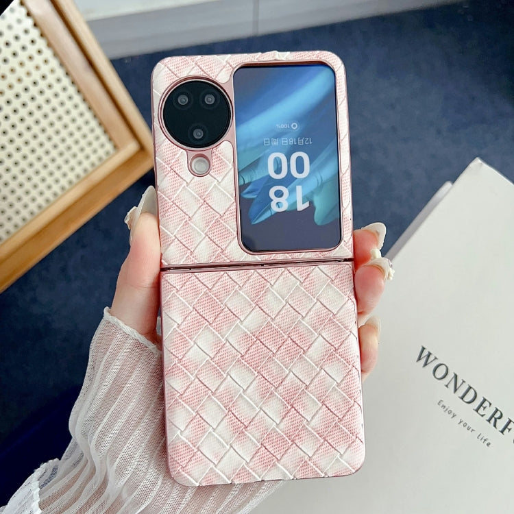 Colorful Woven Pattern Full Coverage Phone Case, For OPPO Find N3 Flip, For OPPO Find N2 Flip