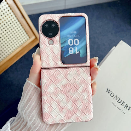 Colorful Woven Pattern Full Coverage Phone Case, For OPPO Find N3 Flip, For OPPO Find N2 Flip