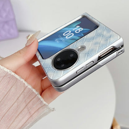 Colorful Woven Pattern Full Coverage Phone Case, For OPPO Find N3 Flip, For OPPO Find N2 Flip