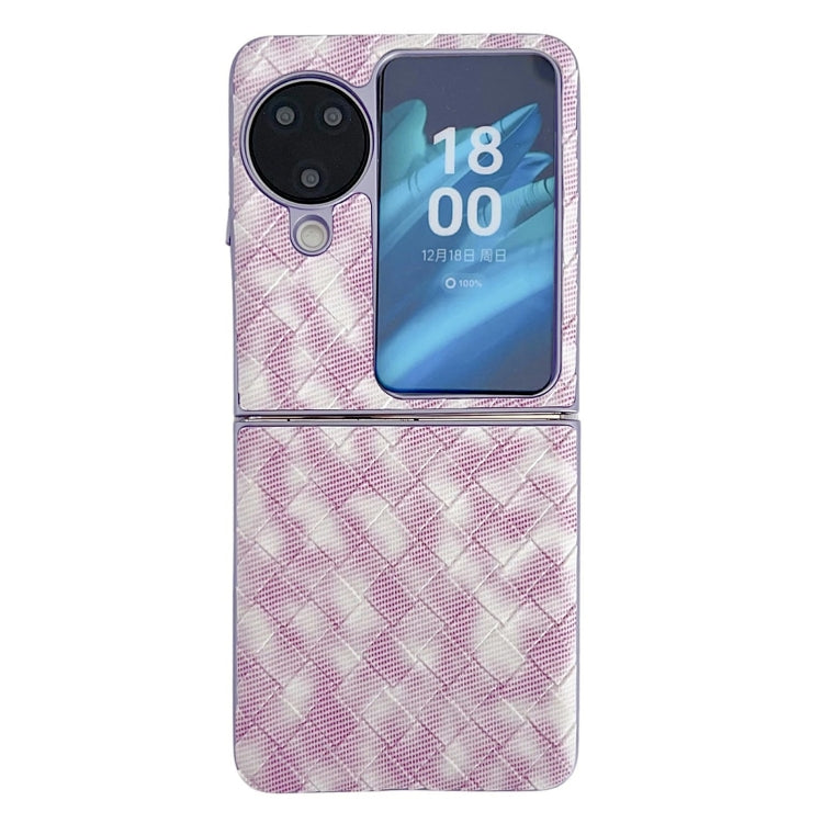 Colorful Woven Pattern Full Coverage Phone Case, For OPPO Find N3 Flip, For OPPO Find N2 Flip