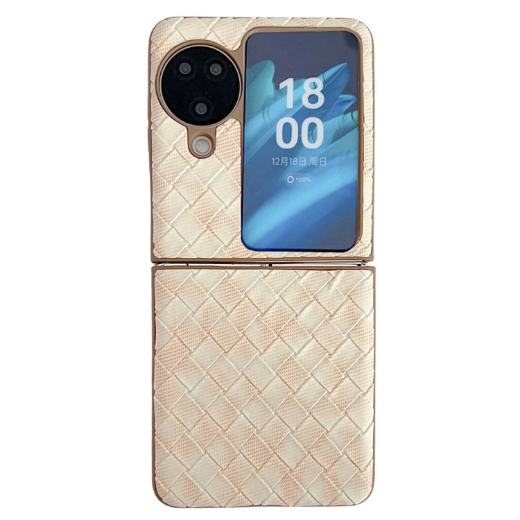 Colorful Woven Pattern Full Coverage Phone Case, For OPPO Find N3 Flip, For OPPO Find N2 Flip